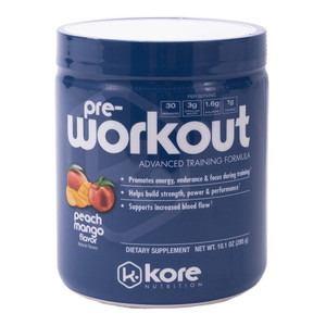 Kore Pre-Workout Peach Mango -- 10.1 oz