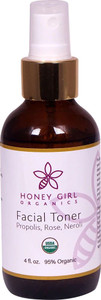 Honey Girl Organics Facial Toner Propolis Rose and Neroli -- 4 fl oz