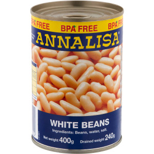 5 PACK of Annalisa Beans Cannellini 400g