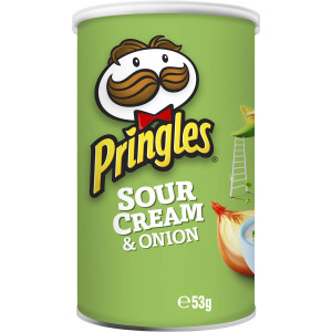 5 PACK of Pringles Sour Cream & Onion Chips 53g