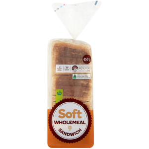 5 PACK of WW Wholemeal Soft Sandwich Bread 650g