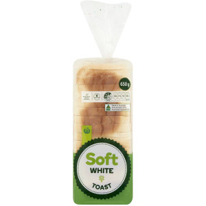 5 PACK of WW White Soft Toast Bread 650g