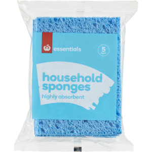 5 PACK of Essentials Household Sponge 5 Pack