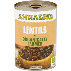 5 PACK of Annalisa Organically Farmed Lentils 400g