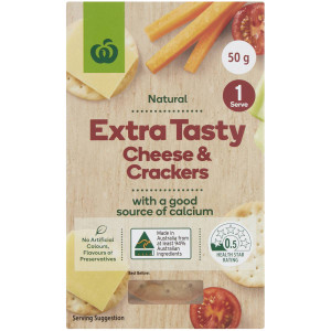 5 PACK of WW Cheese & Crackers Extra Tasty  50g