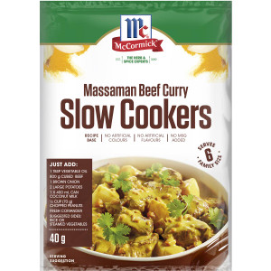 5 PACK of Mccormicks Slow Cooker Massaman Coconut Beef 40g