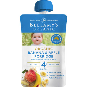 5 PACK of Bellamy's Organic Banana & Apple Porridge 4 Months 120g
