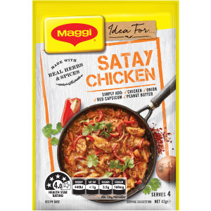 5 PACK of Maggi Satay Chicken Recipe Base 43g