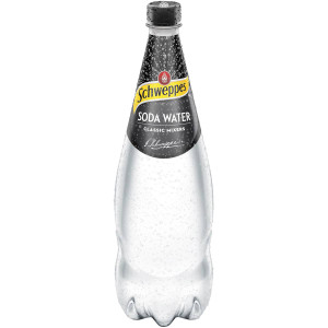 5 PACK of Schweppes Soda Water 1.1l