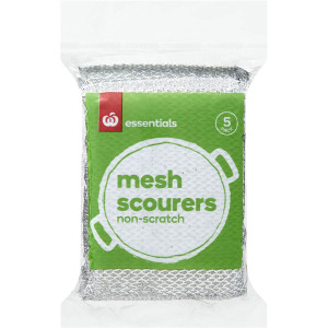 5 PACK of Essentials Mesh Scourer Non Scratch 5 Pack