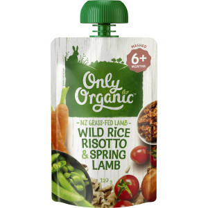 5 PACK of Only Organic Wild Rice Risotto Spring Lamb Wild Rice Risotto Spring Lamb 120g