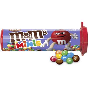 5 PACK of M&m's Mini's Chocolate Tube 35g
