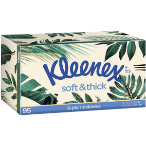 5 PACK of Kleenex Facial Tissue Soft & Thick 95 pack