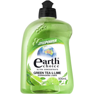 5 PACK of Earth Choice Dishwashing Liquid Green Tea & Lime 500ml