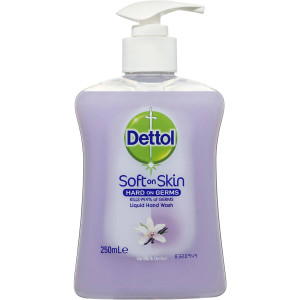 5 PACK of Dettol Antibacterial Liquid Hand Wash Pump Vanilla And Orchid 250ml