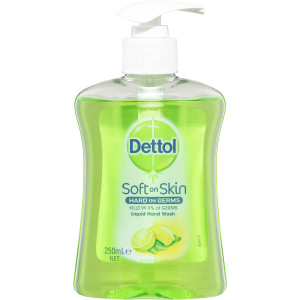 5 PACK of Dettol Antibacterial Liquid Hand Wash Pump Refresh 250ml