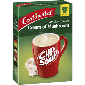 5 PACK of Continental Cup A Soup Classic Cream Of Mushroom 70g