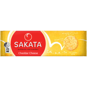 5 PACK of Sakata Rice Crackers Cheddar Cheese 100g
