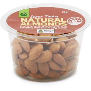 5 PACK of WW Natural Almonds  70g