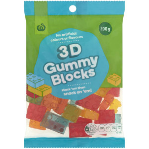 5 PACK of WW 3d Gummy Blocks  200g