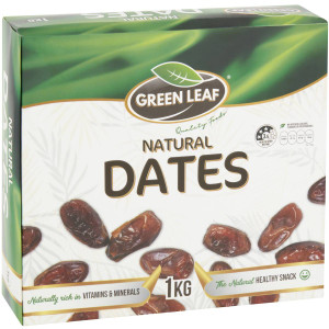 5 PACK of Green Leaf Natural Dates  1kg