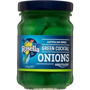 5 PACK of Rosella Aristocrat Onions Cocktail Green 150g