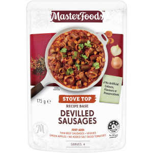 5 PACK of Masterfoods Devilled Sausages Recipe Base 175g