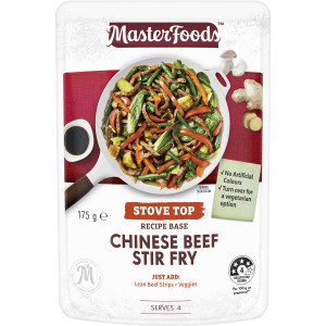 5 PACK of Masterfoods Chinese Beef Stir Fry Recipe Base 175g