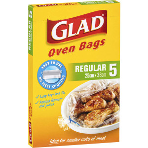 5 PACK of Glad Oven Bag Regular Regular 5 pack