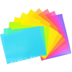 5 PACK of Paperclick A4 10 Tab Divider