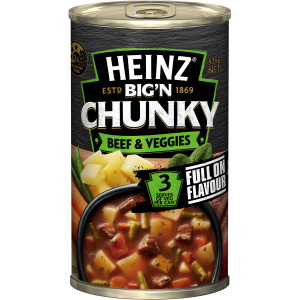 5 PACK of Heinz Big N Chunky Canned Soup Beef & Vegetable 535g