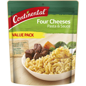 5 PACK of Continental Value Pack Pasta & Sauce Four Cheeses 170g