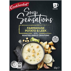 5 PACK of Continental Soup Sensations Farmhouse Potato & Leek 60g