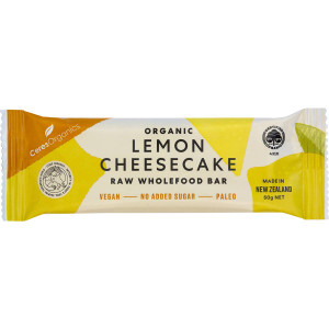 5 PACK of Ceres Organics Raw Bar Lemon Cheesecake 50g