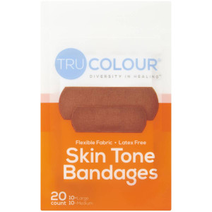 5 PACK of Tru Colour Skin Tone Bandages Orange  20 pack