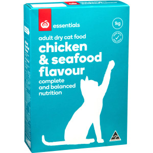 5 PACK of Essentials Cat Food Chicken & Seafood 1kg