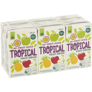 5 PACK of WW Fruit Drink 35% Tropical 6x250ml