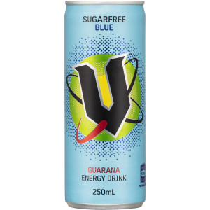 5 PACK of V Energy Blue Sugar Free 250ml
