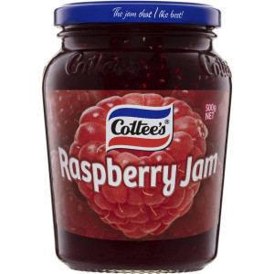 5 PACK of Cottee's Conserve Raspberry 500g