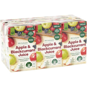 5 PACK of WW Apple & Blackcurrant Juice 6x250ml