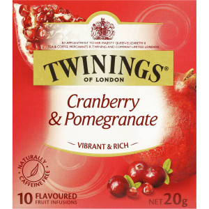 5 PACK of Twinings Cranberry Pomegranate Tea Bags 10pk 20g