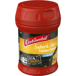 5 PACK of Continental Chicken Stock Powder Salt Reduced 120g