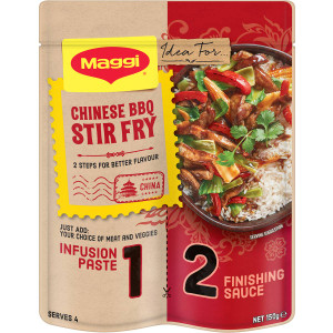 5 PACK of Maggi Stir Fry Creations Chinese Bbq Pork 150g
