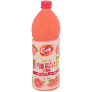 5 PACK of Kushi Pink Guava Juice 1l