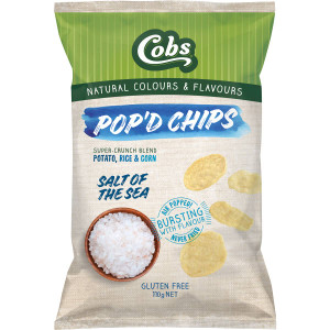 5 PACK of Cobs Pop'd Chips Salt Of The Sea Gluten Free 110g