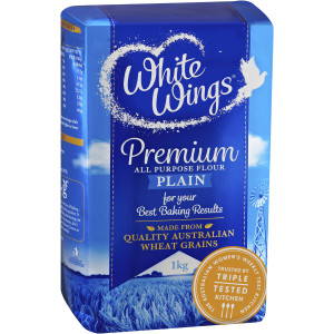 5 PACK of White Wings Plain Flour  1kg