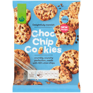 5 PACK of WW 40% Choc Chip Cookies 400g