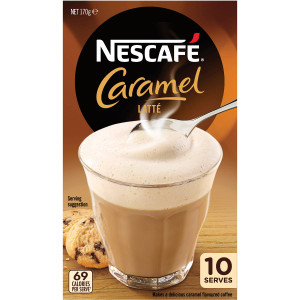 5 PACK of Nescafe Coffee Mixer Sachets Caramel Latte 10 pack