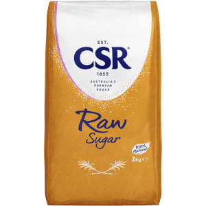 5 PACK of Csr Raw Sugar 2kg