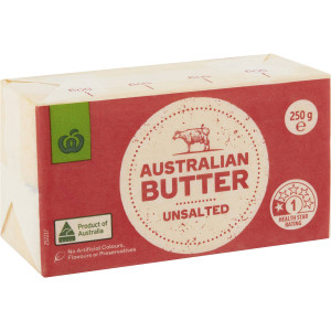 5 PACK of WW Australian Butter Unsalted  250g